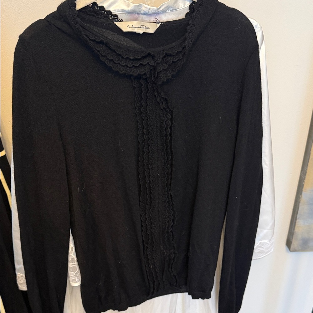 Vintage Oscar de la Renta Black Knit Sweater